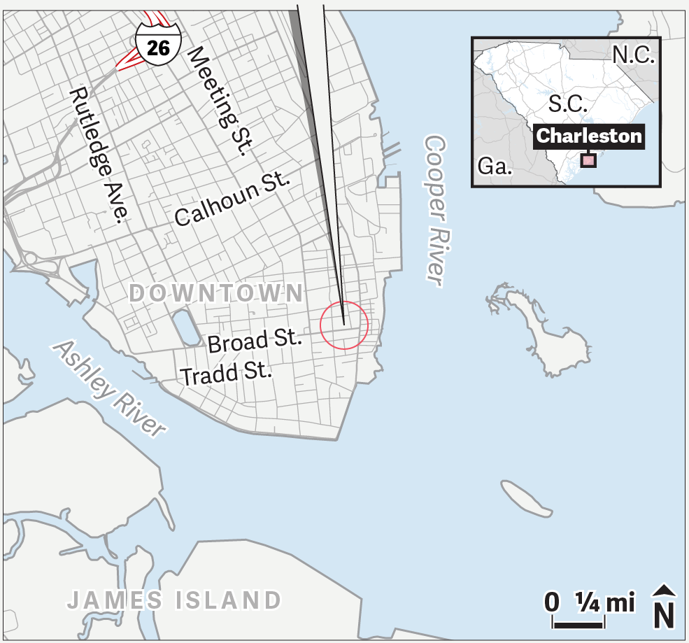 Graphic: Sites marked by College of Charleston